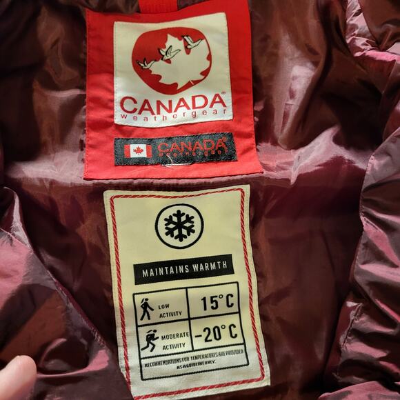 Canada Weather Gear Long Midi Puffer Hooded Jacket Pockets 21"p2p - Picture 10 of 12